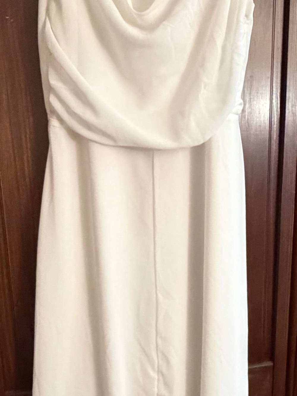 SHEIN White Cowl Neck Maxi Dress